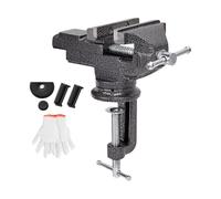 Étau rotatif à 360° pour table de travail du bois - En fonte d'acier - Outils pour la maison - Noir - Multi-fonctions - Table de travail - Meulage de lampe sombre - Étau d'établi