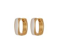 Étau Trousse Impressionner Bijoux Gold Silver Earrings For Women Small Chunky Hoop Earrings Sterling Silver Earrings Small Thick Huggie Hoop compatible with Machine Taille (White, One Size)
