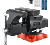 Etau VEVOR, largeur des mors 140 mm, ouverture maximale des mors 140 mm, pied de blocage pivotant sur 360°, saillie 73 mm, table en fonte ductile