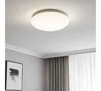 Plafonnier LED plafonnier lampe de salon rond blanc avec effet étoile, métal plastique, 1x LED 8 watt 560 lm blanc chaud, DxH 21,5 x 7,8cm