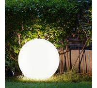 ETC-Shop Lampe Solaire Boule LED Blanc Extérieure Dôme 65 cm IP44 Erdspieß