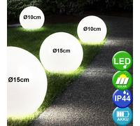 Ensemble de 4 lampes solaires extérieures à LED éclairage de jardin boule lampes projecteurs de lumière de chemin de patio