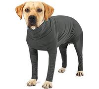 Etdane Combinaison de Convalescence chirurgicale pour Chien - Empêche la Perte de Poils - Chemise de Sport Contre l'anxiété - Gris Pur - Taille XXL