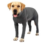 Etdane Combinaison de Convalescence chirurgicale pour Chien - Empêche la Perte de Poils - Chemise de Sport Contre l'anxiété - Gris Pur - Taille XXL