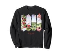 Été Aquarelle Fruits Amour - Nature Fleurs de Cerisier Cerisier Sweatshirt