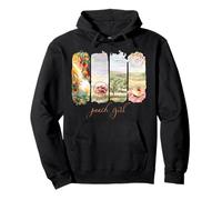 Été Aquarelle Fruits Amour - Nature Vergers Pêche Sweat à Capuche