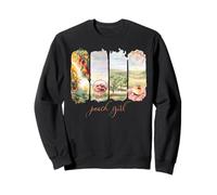 Été Aquarelle Fruits Amour - Nature Vergers Pêche Sweatshirt