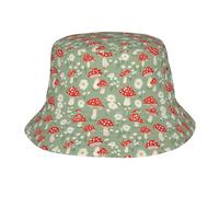 Été Bouchon De Seau, Champignons Fleur De Marguerite Verte Sun Hat Unisex, Personnalisé Bonnet De Soleil pour Outdoor Chasse Femmes