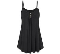 Eté Décontracté Tee Shirt Femme - Coton Unie T Shirts Hauts sans Manche Chic Bretelles Spaghetti Cami Basiques Yoga Fitness Haut 2024 Femmes Bustier Bandeau Tops Top de Gilet Rayures