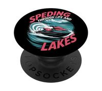 Été en Jet Ski à Travers la Vie et Les Lacs PopSockets PopGrip Adhésif