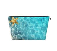 Été Étoile De Mer Shell Plage Mer, Trousse de Toilette Trousse de Maquillage Sac à cosmétiques Trousse de Toilette de Voyage Portable