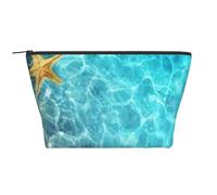Été Étoile De Mer Shell Plage Mer, Trousse de Toilette Trousse de Maquillage Sac à cosmétiques Trousse de Toilette de Voyage Portable