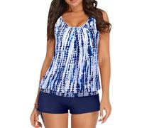 Été Femme Vêtements Maillot de Bain 2 Pieces Women's Spring Summer Solid Color Camisole Split Sleeveless Bikini Set with Breast Topper Maillot de Bain Vintage Femme (Blue L)