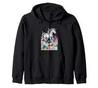 Été Fleurs Papillons Licorne Femmes Enfant Fille Sweat à Capuche