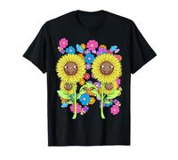 Été Fleurs Tournesols Tournesol Rétro Enfants Enfant T-Shirt