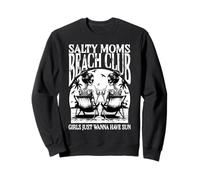 Été Salty Moms Beach Club Fête des mères Vacances Girls Trip Sweatshirt