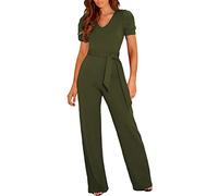 Été Sans Manches Combinaison Femme Floral Imprimer Combinaison Élégante Col En V Longue Combinaison Pantalon Costume Combishort Barboteuse Blouse De Chimiste Jumpsuit D'Été Chic Élégant Slim Pant