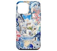 Été Santorin Méditerranée Grèce Île Collage Coque pour iPhone 12 mini
