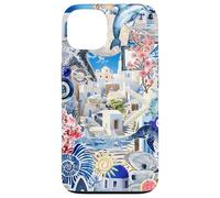 Été Santorin Méditerranée Grèce Île Collage Coque pour iPhone 13