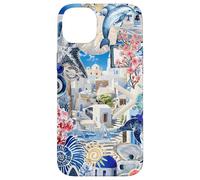Été Santorin Méditerranée Grèce Île Collage Coque pour iPhone 14 Plus