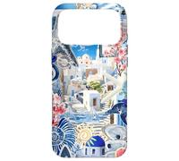 Été Santorin Méditerranée Grèce Île Collage Coque pour iPhone 17 Pro Max