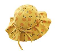 Été Unisexe Bébé tout-petit bébé Mignon Coton Chapeau de Soleil Chapeau de Pêcheur 50+UPF Respirant Seau Chapeau de Soleil Réglable Chapeau Anti-UV Plage Été Chapeau pour 1-2 Ans, orange11, taille