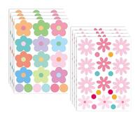 Eteamcan Lot de 8 feuilles d'autocollants pour cadre de vélo - Motif fleurs - Pour voiture, vélo - Pour l'extérieur - Décoration de fenêtre - Pour filles