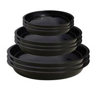 Eteamcan Lot de 9 soucoupes rondes pour pots de fleurs - Pour intérieur et extérieur - 21 cm/18 cm/14 cm