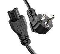 ETEC Câble d'alimentation 3 pôles - 1 m - Fiche Secteur mâle vers Prise C5 Femelle - Câble d'alimentation pour imprimante PC et Moniteur - Noir