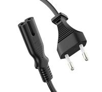 ETEC Câble d'alimentation Euro, fiche européenne Droite vers Prise Droite C7 IEC, câble d'alimentation pour appareils ménagers, 3,00 m, Noir