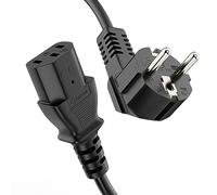 ETEC Câble d'alimentation européen, fiche de Contact de Protection à 90° vers Prise Droite C13 IEC Femelle, câble d'alimentation pour appareils ménagers, câble d'alimentation pour appareils froids, 2
