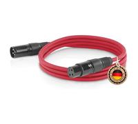 ETEC, câble microphone XLR mâle-femelle, rouge, 20 m