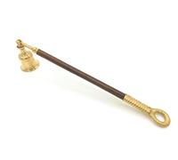 Éteignoir élégant en laiton et bois - 26 cm de haut.