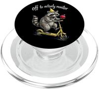 Éteindre pour surveiller activement Le Graphique du Jour du Test drôle du Professeur de Raton Laveur PopSockets PopGrip pour MagSafe