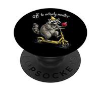 Éteindre pour surveiller activement Le Graphique du Jour du Test drôle du Professeur de Raton Laveur PopSockets PopGrip Adhésif