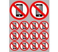 Éteindre son téléphone mobile (2 fois 10cm - 12 fois 5cm) - Sticker/autocollant G