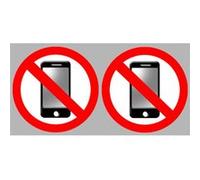 Éteindre son téléphone mobile (2 fois 10cm) - Sticker/autocollant G