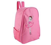 Éteint de danse de ballet mignon avec fourre-tout design brodé pour filles en rouge rose, avec de grandes poches en maille pratiques, rose