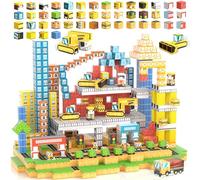 Eteiylt 150 PCS Constructions Magnétiques Blocs, Cube Magnétique Jouet de Construction, STEM Montessori Jouets Sensoriels Cadeaux pour Garçons Filles à Partir de 3 Ans