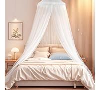 Eteiylt Moustiquaire de Lit,Grande Moustiquaire pour Simple & Double,0.6x2.5x10.5M Ciel de Lit pour Adulte Fille Bebe Enfant,Facile à Installer, Protection fiable Contre Les Insectes et Baldaqui