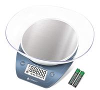 Etekcity Balance alimentaire de 0,1 g, bol, grammes numériques et onces pour perte de poids, régime, pâtisserie, cuisine et préparation des repas, 5 kg, en acier inoxydable bleu de Prusse