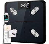 Etekcity Pèse-personne intelligent pour poids corporel, précision à 0,02 kg, balance numérique avec IMC et graisse corporelle, mode zéro courant et mode bébé, grand écran LED, piles incluses, 181,4 kg