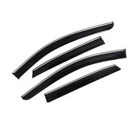 ETEKGVYVA Deflecteur Vitre Voiture Déflecteur Fenêtre Voiture pour Nissan pour Qashqai pour J12 2022 2023 2024 2025 Vitre Latérale Déflecteurs d'air(Chrome Strip-Carbon)