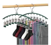 Étendoir à Chaussettes - Noname - Acier Inoxydable - 2pcs - Résistant au Vent - Vert