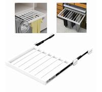 Étendoir à linge coulissant pour machine à laver - Système de rangement escamotable et compact, conception à déploiement rapide pour une organisation optimale du linge, compatible avec les l