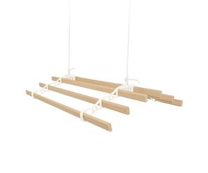 Étendoir à linge de plafond à 6 lattes de 1,2 m Ivoire Traditionnel monté Séchoir à linge victorien Étendoir à linge extensible en fonte pin verni Kit de fixation inclus