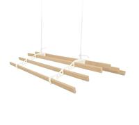 Étendoir à linge de plafond à poulie 6 lattes 1,8 m Ivory Maid traditionnel monté séchoir à vêtements victorien étendoir à linge rack de séchage lessive extensible fonte pin verni cuisine buanderie