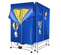 Étendoir à linge électrique 1500 W, sèche-linge électrique économe en énergie, 2 couches d'armoire de séchage de vêtements chauffée avec minuterie réglable, faible bruit et purification des ions