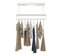 Étendoir à linge électrique - Montage au plafond - 35 kg - Avec | Extensible de 130 à 215 cm, abaissable jusqu'à 110 cm, économise de l'espace au sol, idéal pour le balcon
