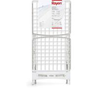 Étendoir à linge en résine 20 m, léger et résistant, usage intérieur et extérieur, blanc